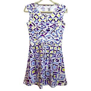 Title Nine Dream A-Line Pattern Multicolor Active Athletic Dress Size Small